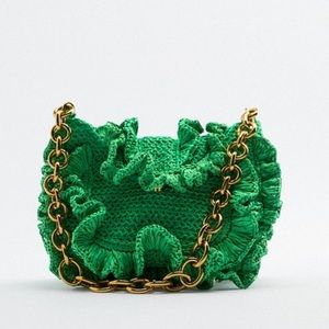 Zara - NEW - Ruffle shoulder bag
